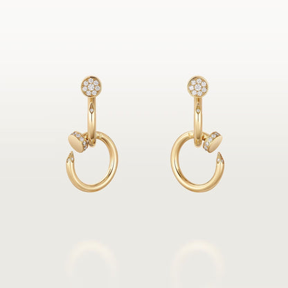 [Resenly Jewelry]JUSTE HALF DIAMOND DOUBLE EARRINGS