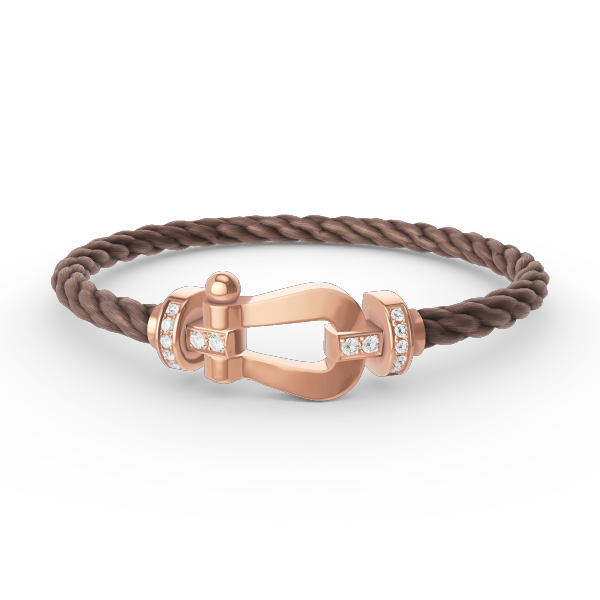 [Resenly Jewelry]FORCE LARGE HORSESHOE HALF DIAMOND BRACELET ROSE GOLD
