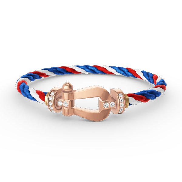 [Resenly Jewelry]FORCE LARGE HORSESHOE HALF DIAMOND BRACELET ROSE GOLD