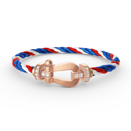 [Resenly Jewelry]FORCE LARGE HORSESHOE HALF DIAMOND BRACELET ROSE GOLD