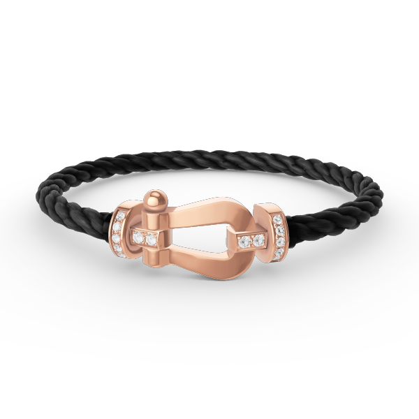 [Resenly Jewelry]FORCE LARGE HORSESHOE HALF DIAMOND BRACELET ROSE GOLD