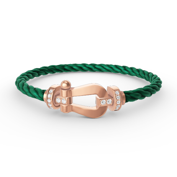 [Resenly Jewelry]FORCE LARGE HORSESHOE HALF DIAMOND BRACELET ROSE GOLD