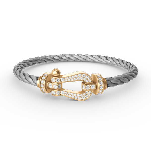 [Resenly Jewelry]FORCE LARGE HORSESHOE FULL DIAMOND BRACELET GOLD