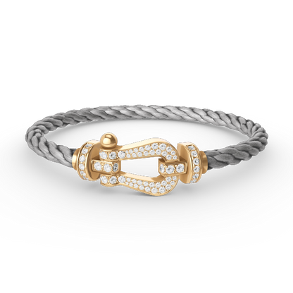 [Resenly Jewelry]FORCE LARGE HORSESHOE FULL DIAMOND BRACELET GOLD