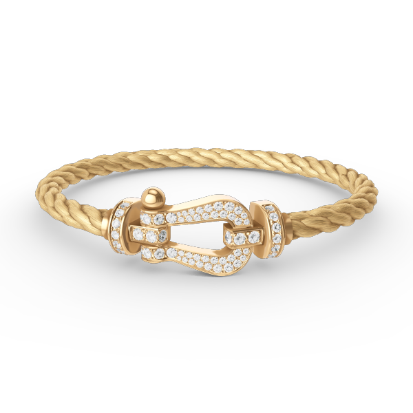 [Resenly Jewelry]FORCE LARGE HORSESHOE FULL DIAMOND BRACELET GOLD