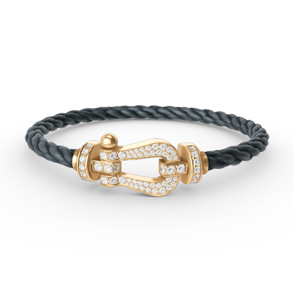 [Resenly Jewelry]FORCE LARGE HORSESHOE FULL DIAMOND BRACELET GOLD