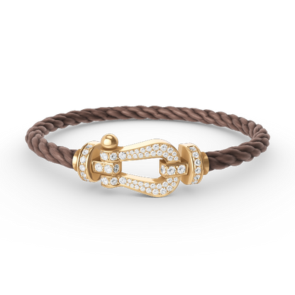 [Resenly Jewelry]FORCE LARGE HORSESHOE FULL DIAMOND BRACELET GOLD