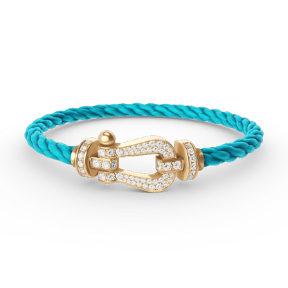 [Resenly Jewelry]FORCE LARGE HORSESHOE FULL DIAMOND BRACELET GOLD