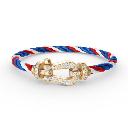 [Resenly Jewelry]FORCE LARGE HORSESHOE FULL DIAMOND BRACELET GOLD