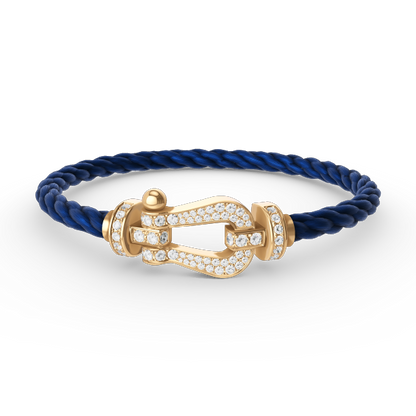 [Resenly Jewelry]FORCE LARGE HORSESHOE FULL DIAMOND BRACELET GOLD