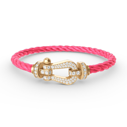 [Resenly Jewelry]FORCE LARGE HORSESHOE FULL DIAMOND BRACELET GOLD