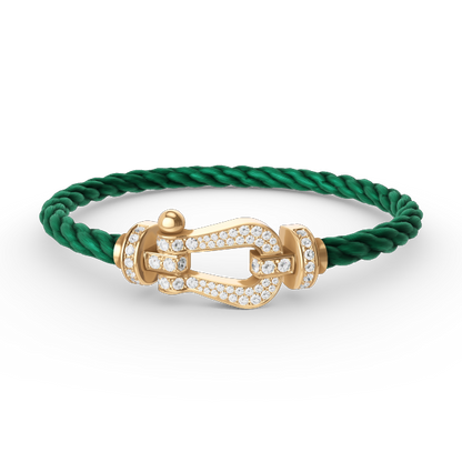 [Resenly Jewelry]FORCE LARGE HORSESHOE FULL DIAMOND BRACELET GOLD