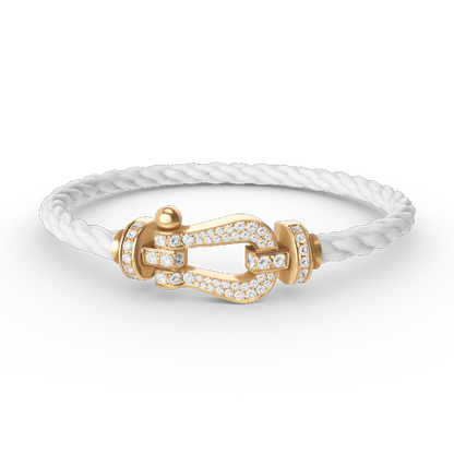 [Resenly Jewelry]FORCE LARGE HORSESHOE FULL DIAMOND BRACELET GOLD