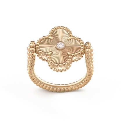 [Resenly Jewelry]CLOVER RIVERSIBLE ROSE GOLD RING