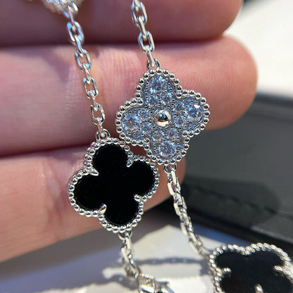 [Resenly Jewelry] CLOVER 5 MOTIF ONYXS BRACELET COLLECTION