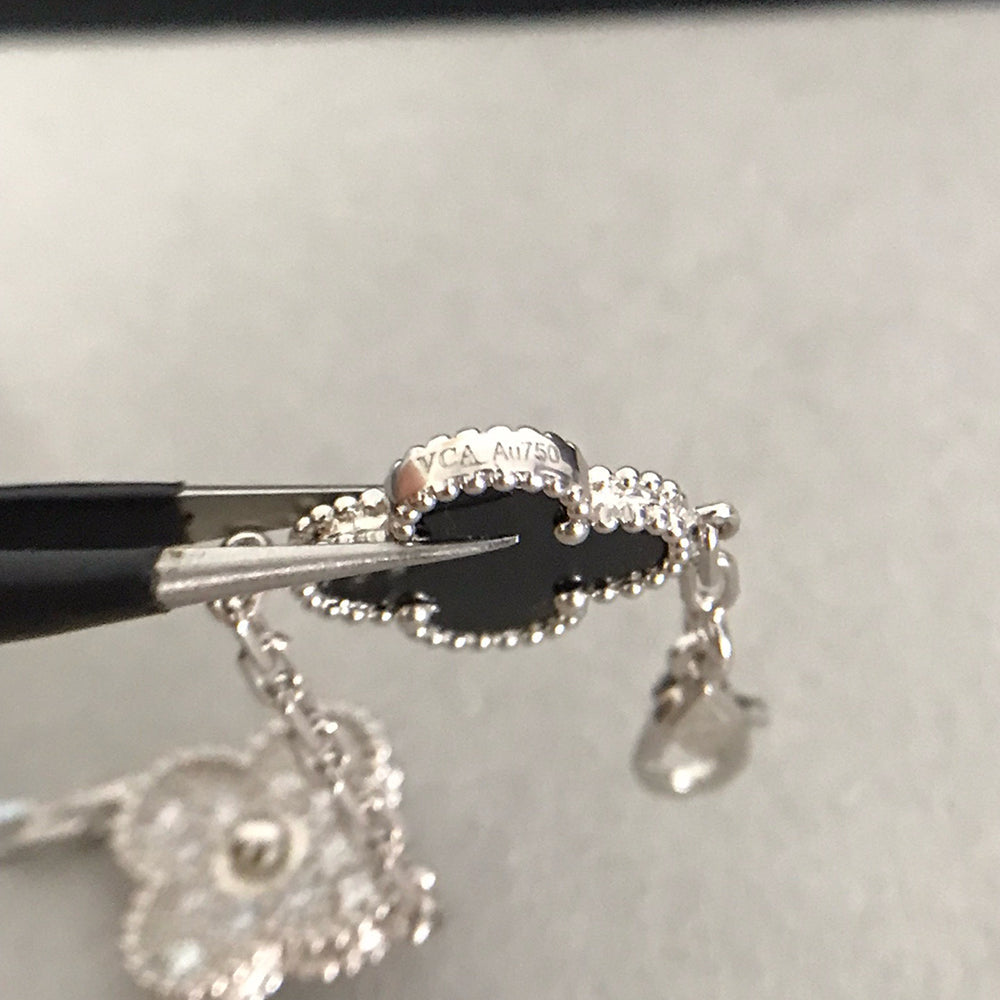 [Resenly Jewelry] CLOVER 5 MOTIF ONYXS BRACELET COLLECTION