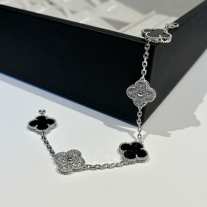 [Resenly Jewelry] CLOVER 5 MOTIF ONYXS BRACELET COLLECTION