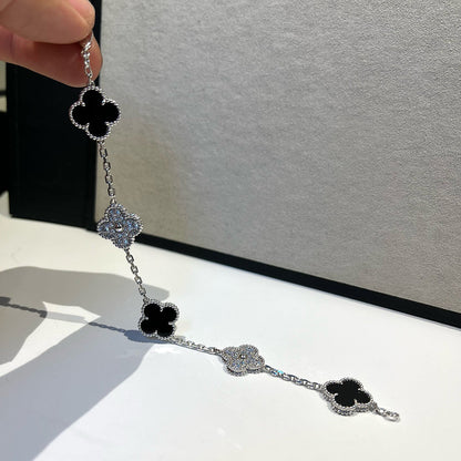 [Resenly Jewelry] CLOVER 5 MOTIF ONYXS BRACELET COLLECTION
