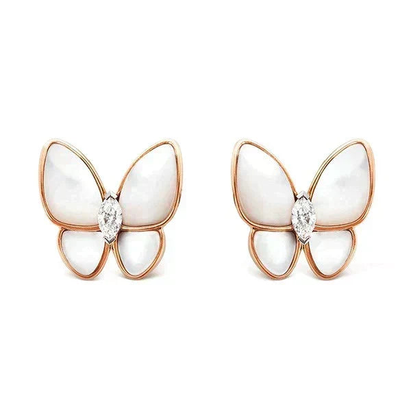 [Resenly Jewelry]BUTTERFLY MOP DIAMOND EARRINGS