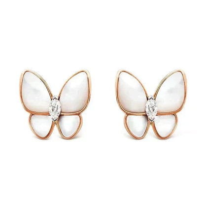 [Resenly Jewelry]BUTTERFLY MOP DIAMOND EARRINGS