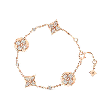 [Resenly Jewelry]STAR AND SUN 4 MOTIFS GOLD DIAMONDS BRACELET