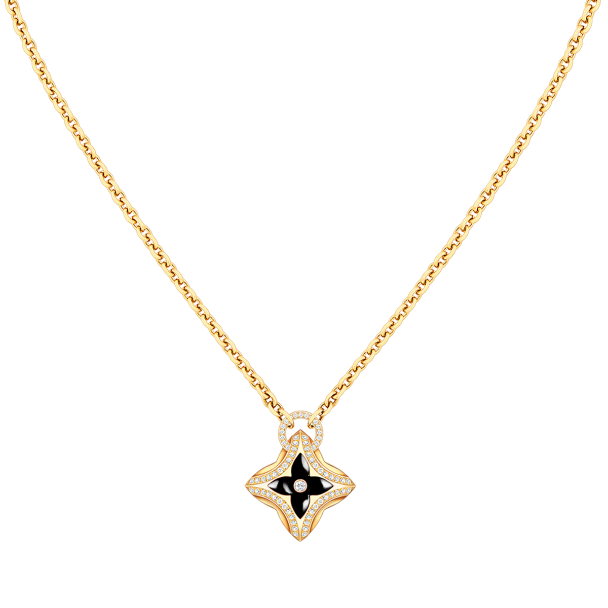 [Resenly Jewelry]STAR PEDANT PINK GOLD DIAMOND NECKLACE