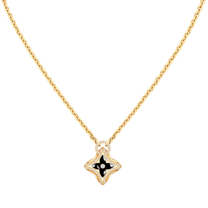 [Resenly Jewelry]STAR PEDANT PINK GOLD DIAMOND NECKLACE