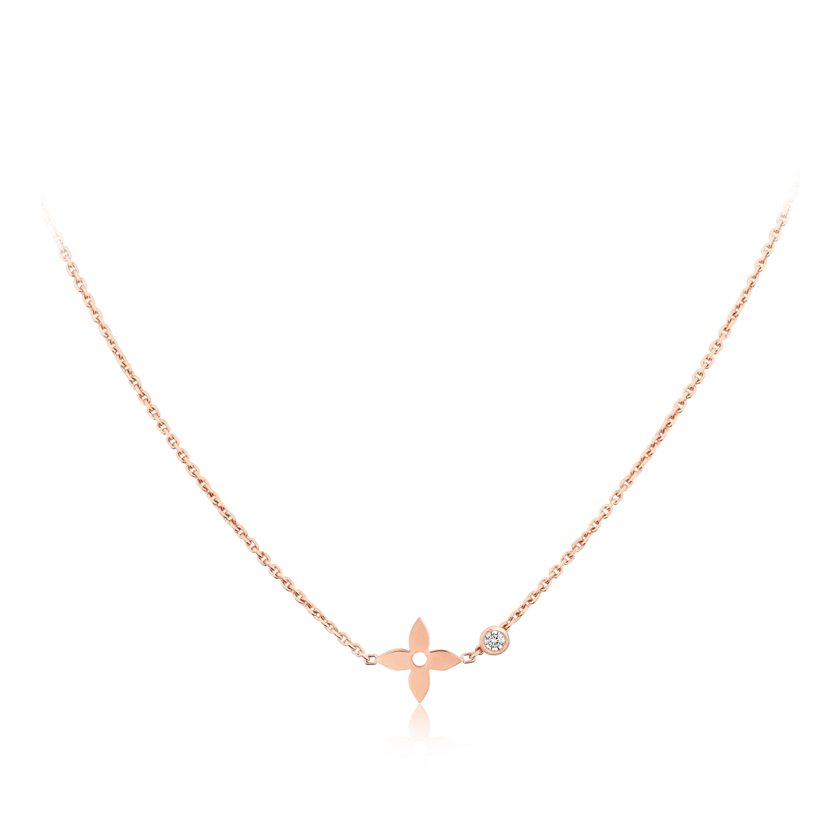 [Resenly Jewelry]BLOSSOM PENDANT PINK GOLD AND DIAMOND