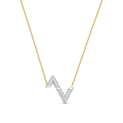 [Resenly Jewelry]VOLT SILVER DIAMOND PEDANT NECKLACE