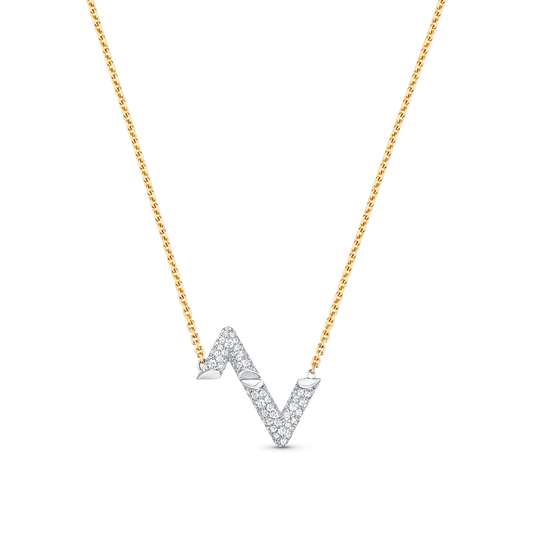 [Resenly Jewelry]VOLT SILVER DIAMOND PEDANT NECKLACE