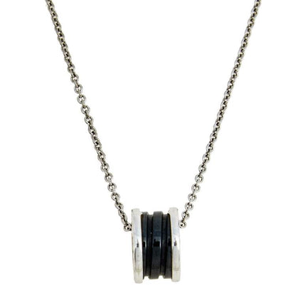 [Resenly Jewelry]ZERO 1 BLACK CERAMIC SILVER NECKLACE