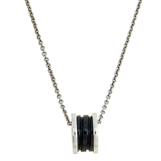 [Resenly Jewelry]ZERO 1 BLACK CERAMIC SILVER NECKLACE