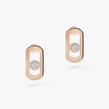 [Resenly Jewelry]So Move Diamond Earrings in Yellow Gold