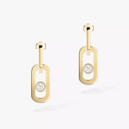 [Resenly Jewelry]So Move XL Diamond Pendant Earrings
