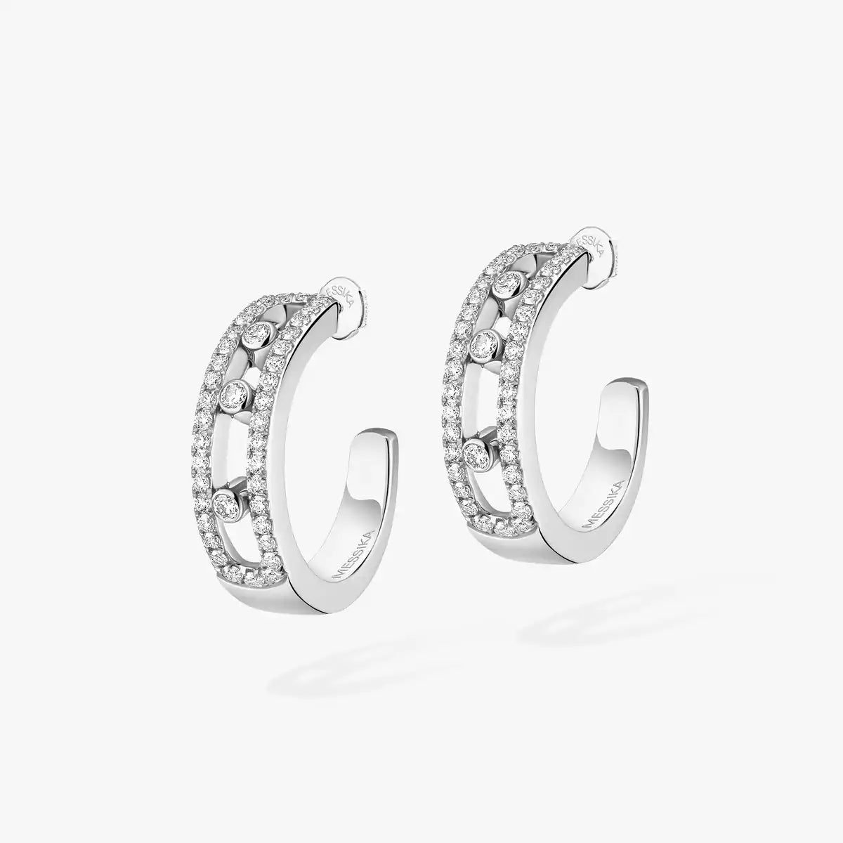 [Resenly Jewelry]Diamond Pave_ Hoop Earrings Move