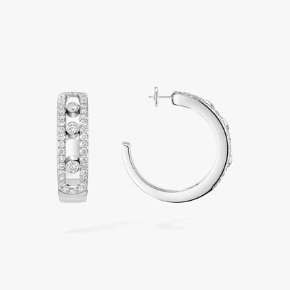 [Resenly Jewelry]Diamond Pave_ Hoop Earrings Move