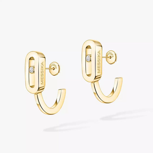 [Resenly Jewelry]Diamond Mini Hoop Earrings Move Classique
