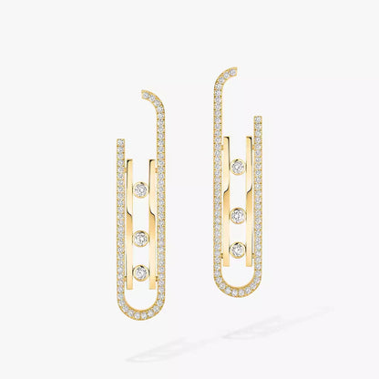 [Resenly Jewelry]Diamond Pendant Earrings Move 10Th