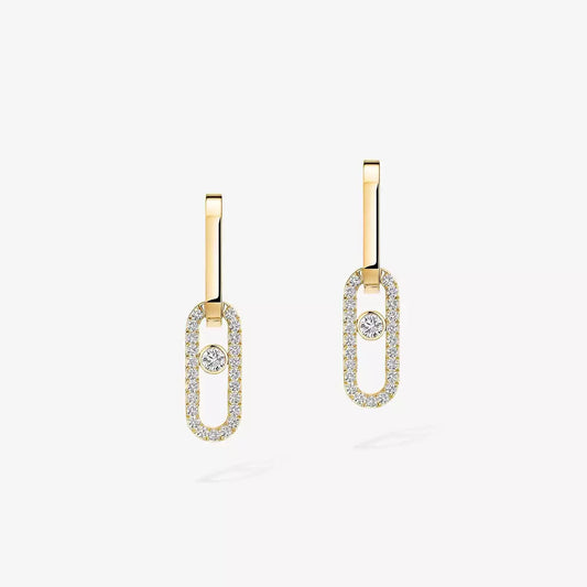 [Resenly Jewelry]Move Link Diamond Earrings