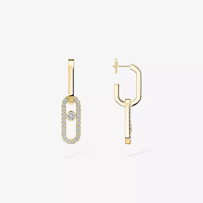 [Resenly Jewelry]Move Link Diamond Earrings