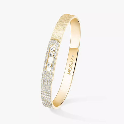 [Resenly Jewelry]Move Noa Ciselé half pavé bangle