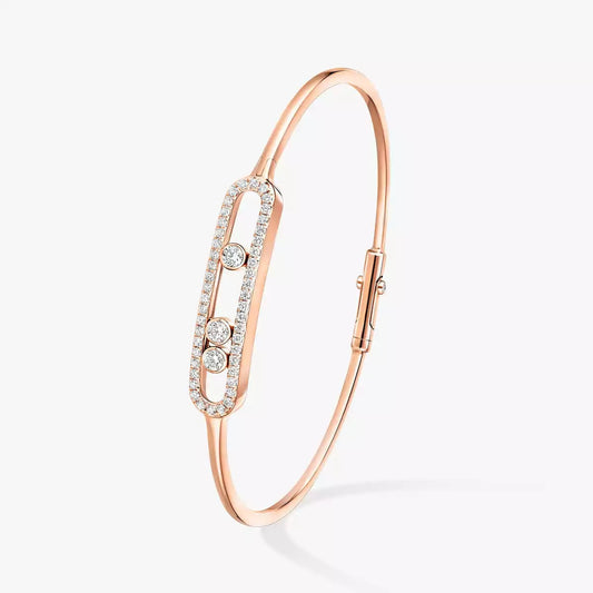 [Resenly Jewelry]Move Pavé Diamond Bangle Bracelet M