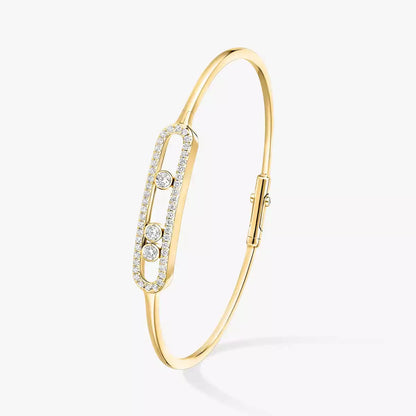 [Resenly Jewelry]Move Pavé Diamond Bangle Bracelet M
