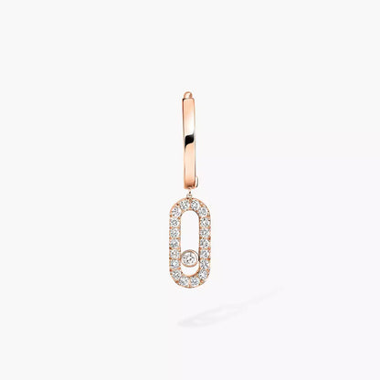 [Resenly Jewelry]Move Uno Single Diamond Hoop Earring