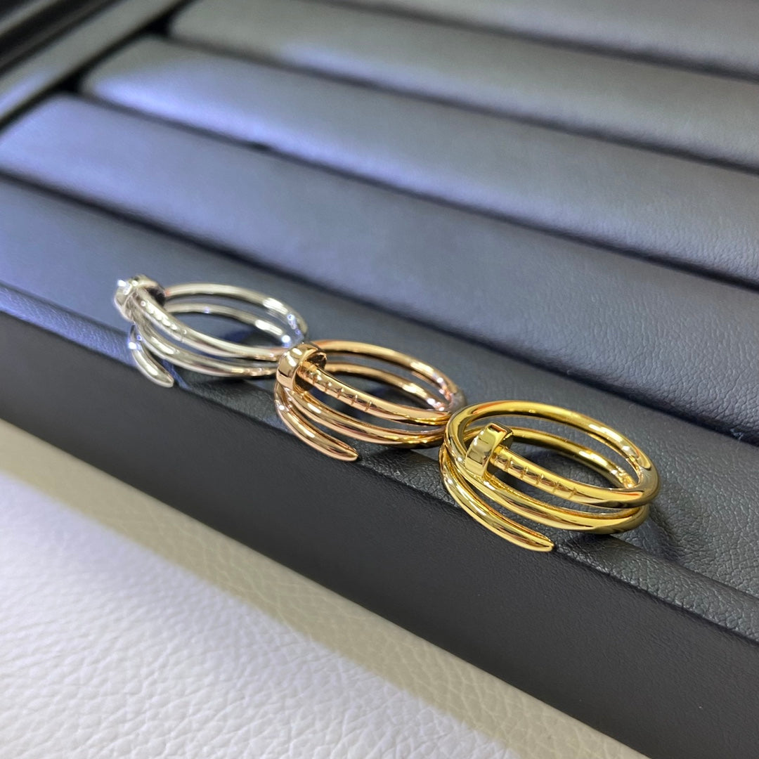 [Resenly Jewelry]SMOOTH THREE-BAND NAIL RING