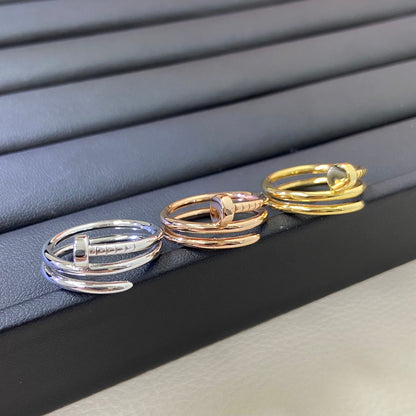 [Resenly Jewelry]SMOOTH THREE-BAND NAIL RING