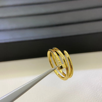 [Resenly Jewelry]SMOOTH THREE-BAND NAIL RING