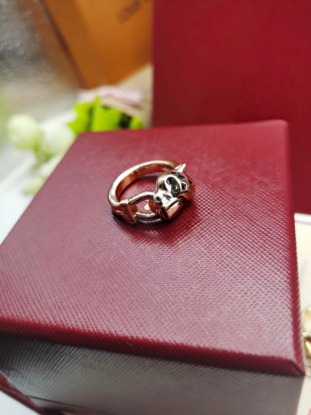 [Resenly Jewelry]LEOPARD-HEAD LEOPARD-PRINT COUPLE RING