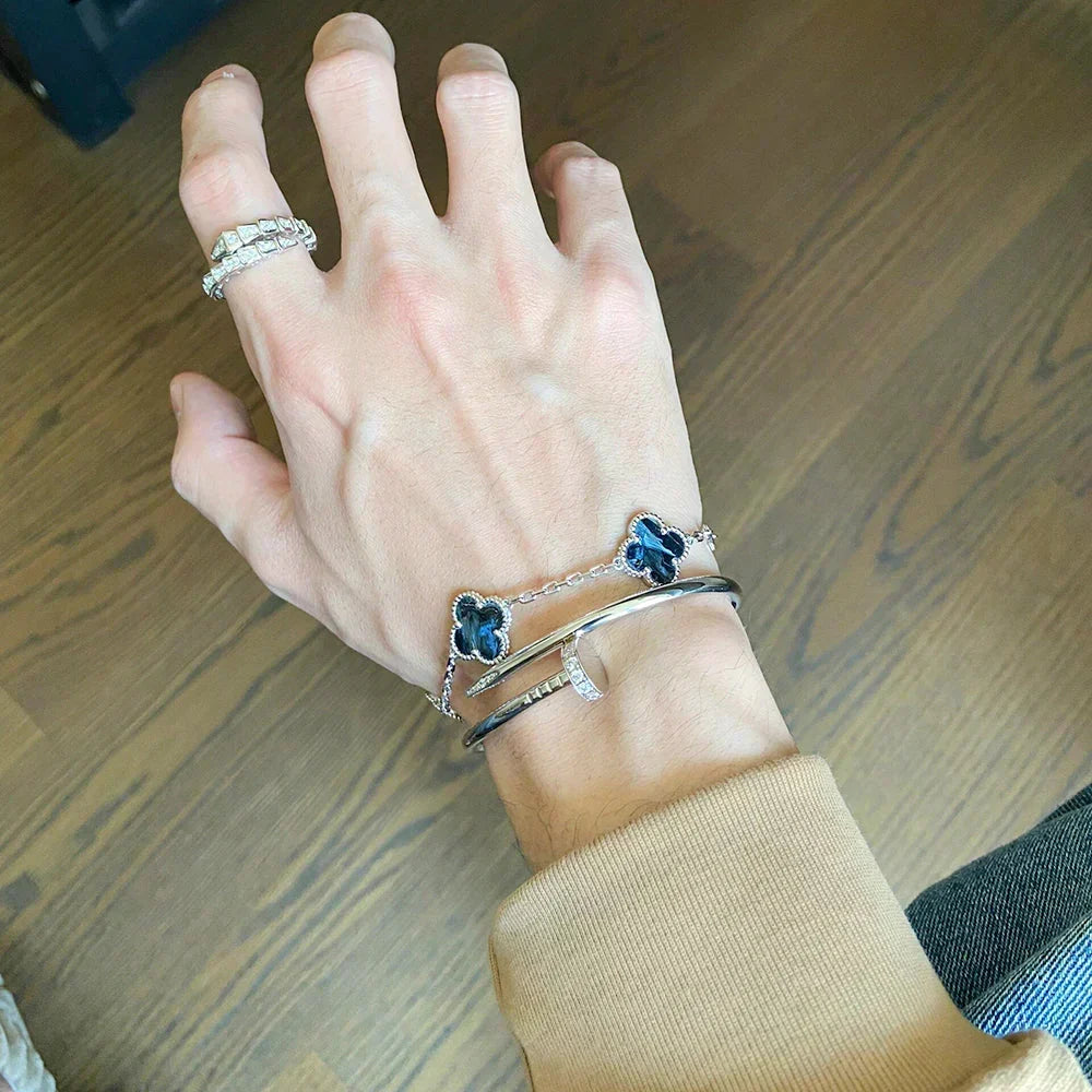 [Resenly Jewelry]CLOVER 5 MOTIF PIETERSITE BRACELET COLLECTION
