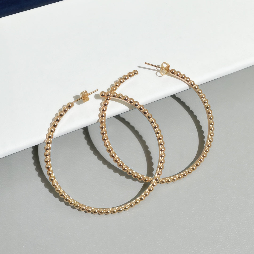 [Resenly Jewelry] SMOOTH BEAD STUD EARRINGS